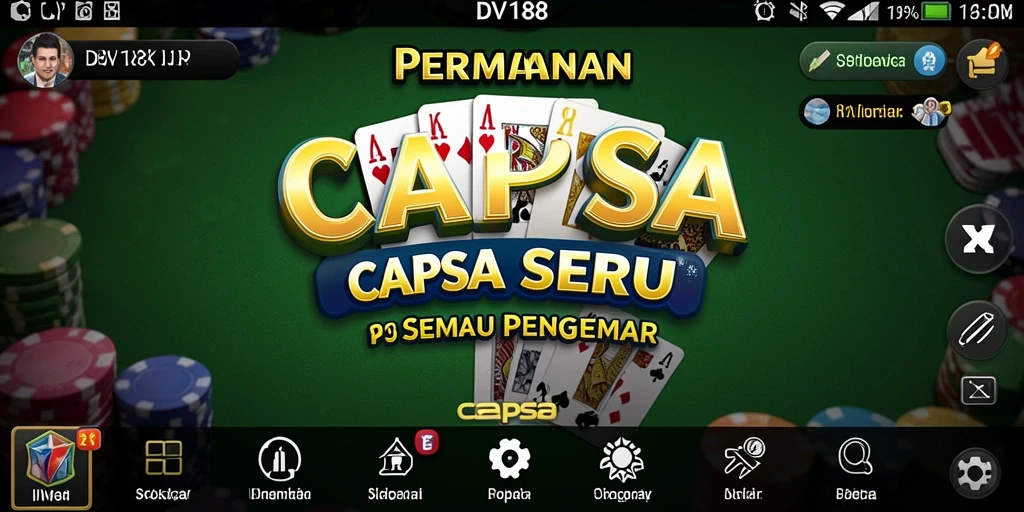 Antarmuka bermain Capsa yang menarik di DV188.