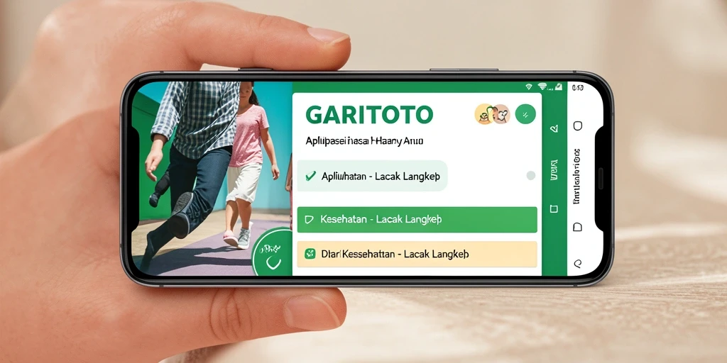Screenshot GARITOTO menampilkan antarmuka Lacak Langkah yang informatif.