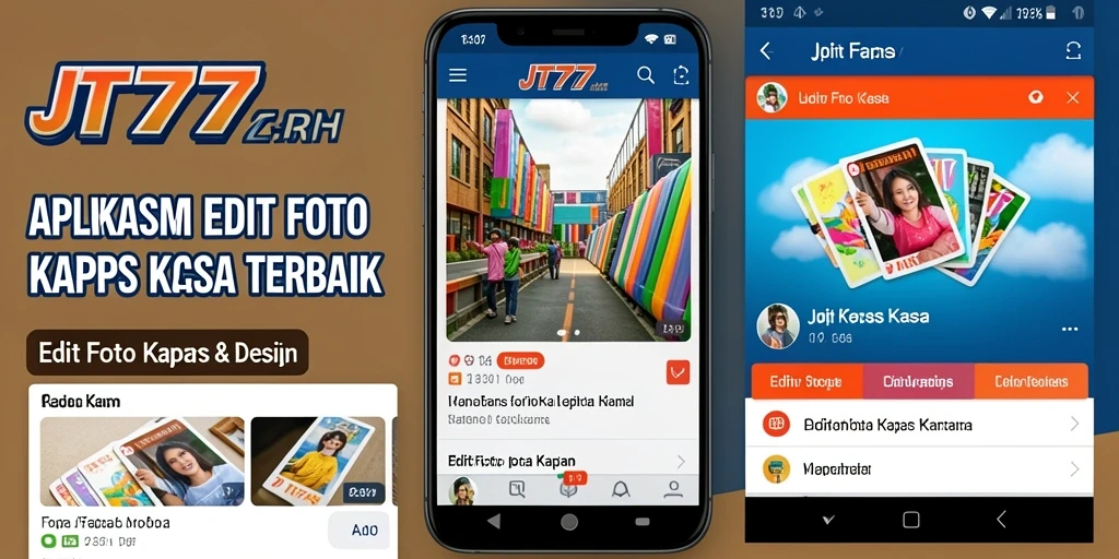 Tampilan antarmuka aplikasi JT777 untuk Edit Foto Kertas Kaca yang menarik.