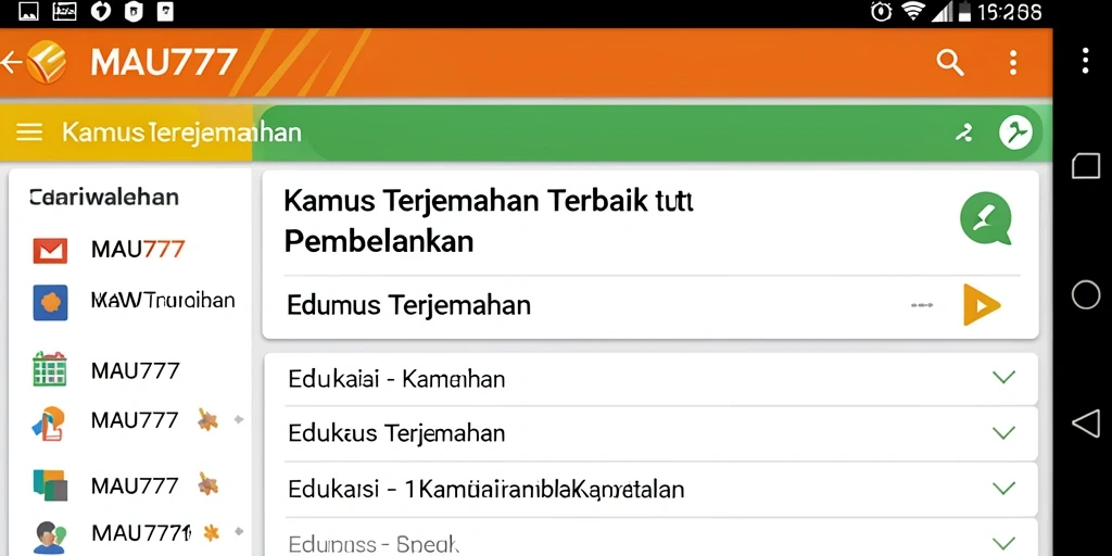 Tampilan antarmuka MAU777 yang intuitif dan mudah digunakan.