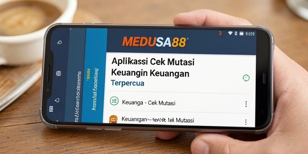 Tampilan antarmuka utama MEDUSA88 untuk Cek Mutasi transaksi.