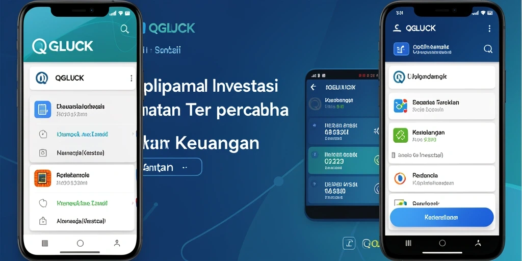 Tampilan antarmuka aplikasi QGLUCK untuk pengelolaan investasi yang mudah.