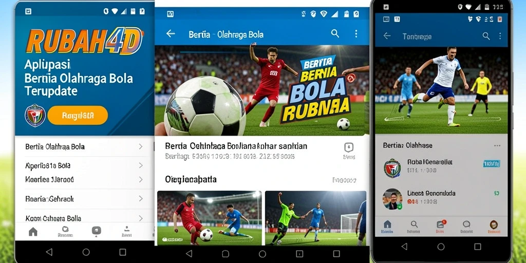 Antarmuka RUBAH4D menampilkan berita olahraga bola secara menarik.